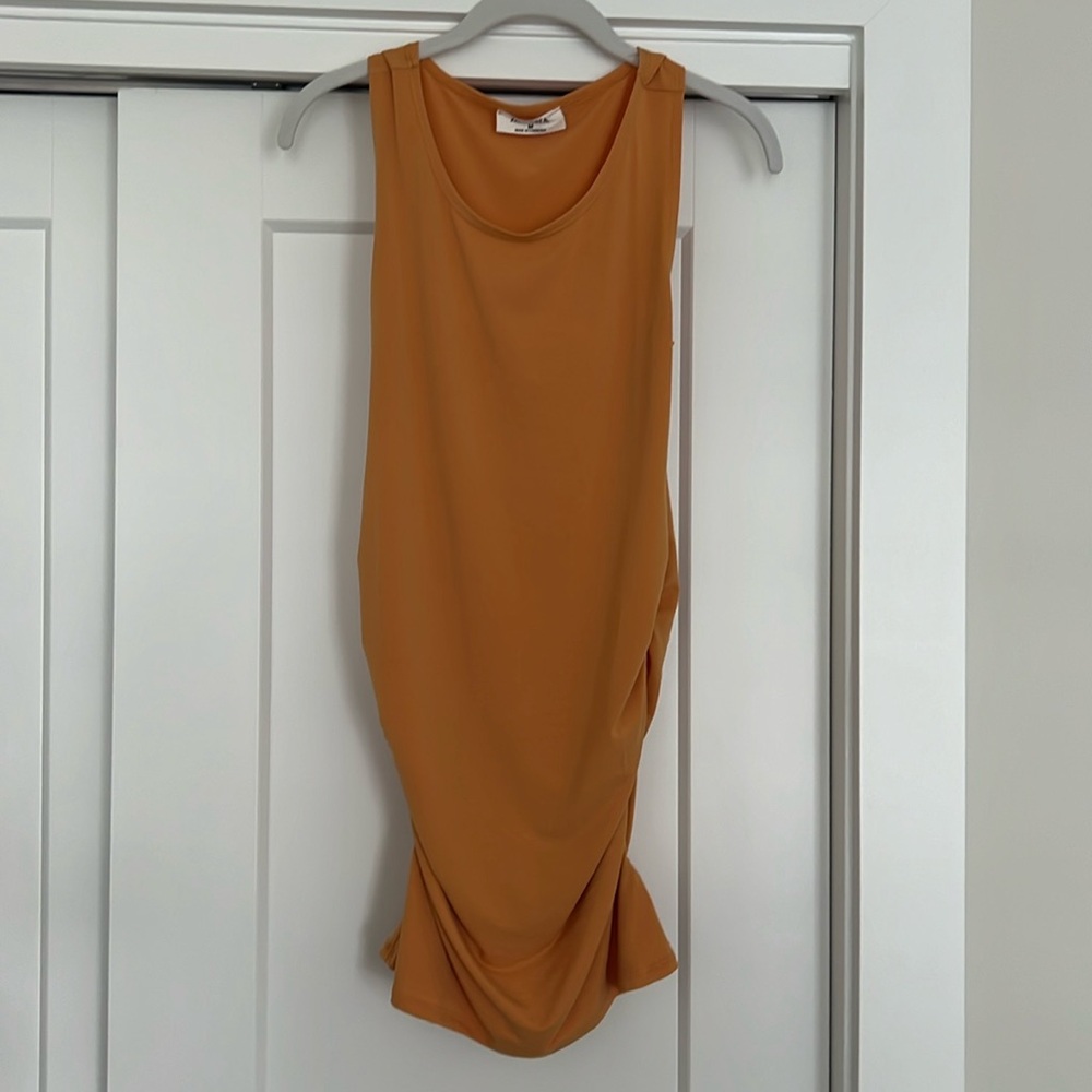 Zanana longer tank top with rouching on the sides